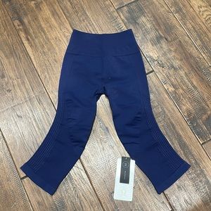 Lululemon navy blue flow and go crop. New with tag!